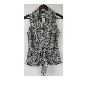 Express Sleeveless Tie Front Shirt